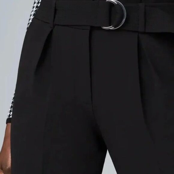 NWT WHBM High Waist Tapered Ankle Black Pants - Size 4 P - Picture 9 of 10